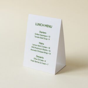 Menu / Cardápio Personalizado — imagem ilustrativa