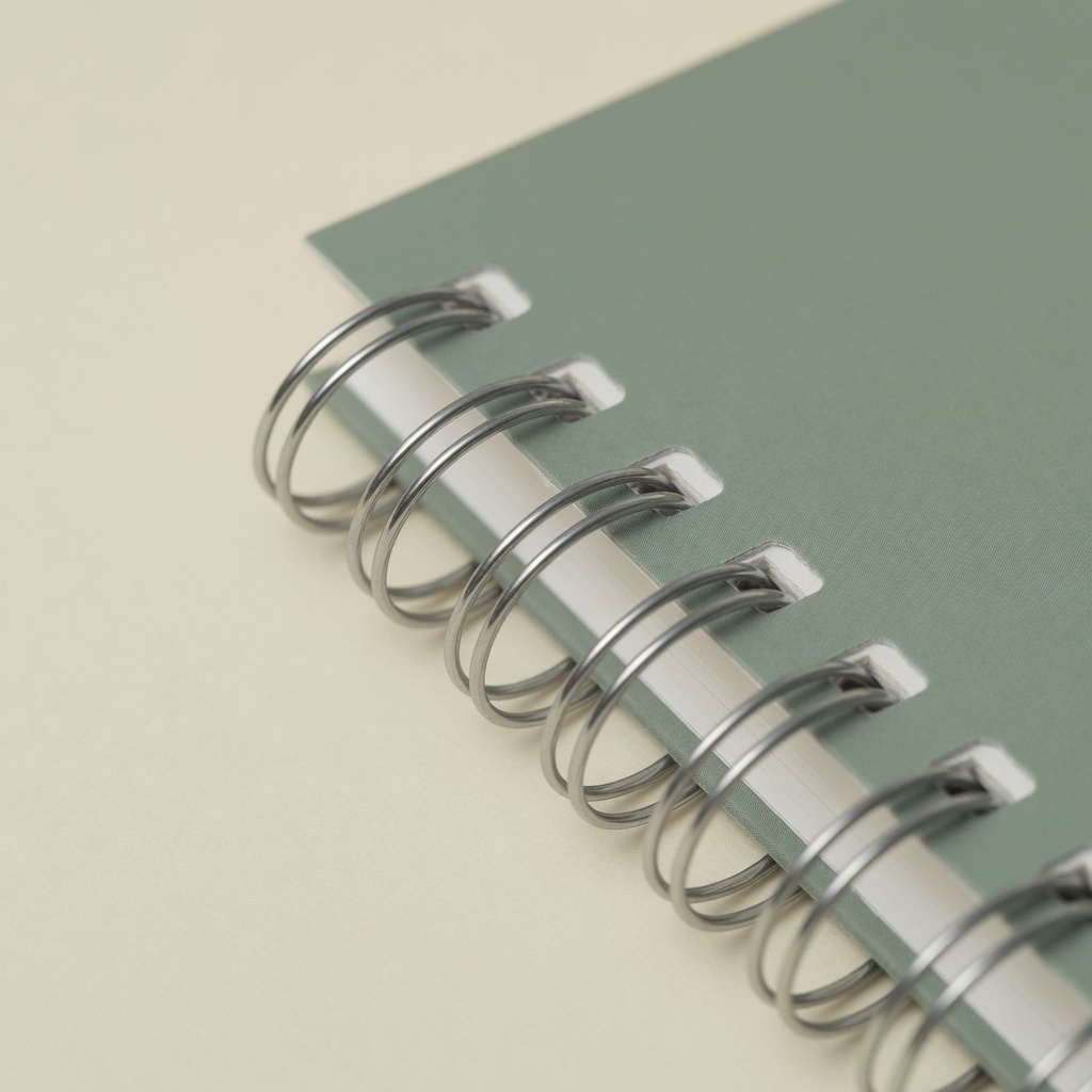 Agenda Personalizada — Capa com nome — detalhe wire-o — imagem ilustrativa