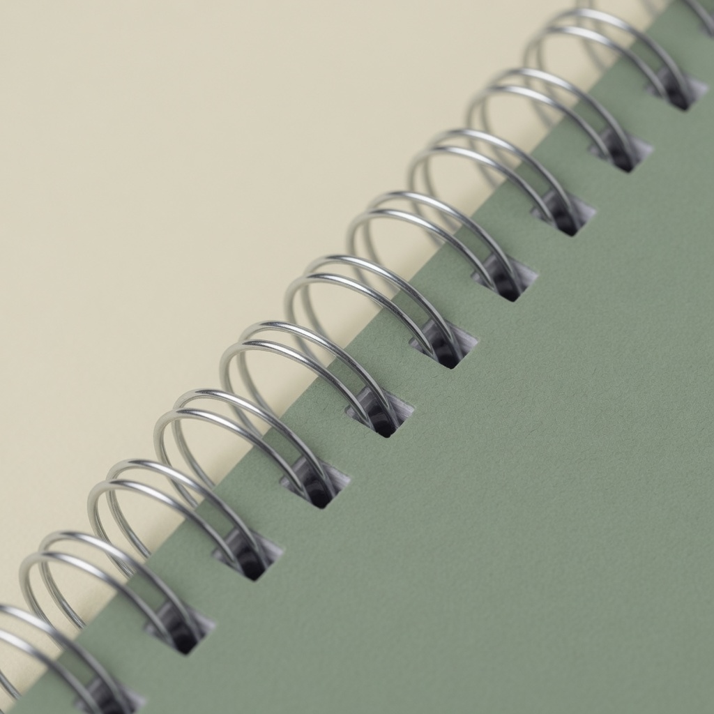 Caderno Personalizado — Capa com nome — detalhe wire-o — imagem ilustrativa