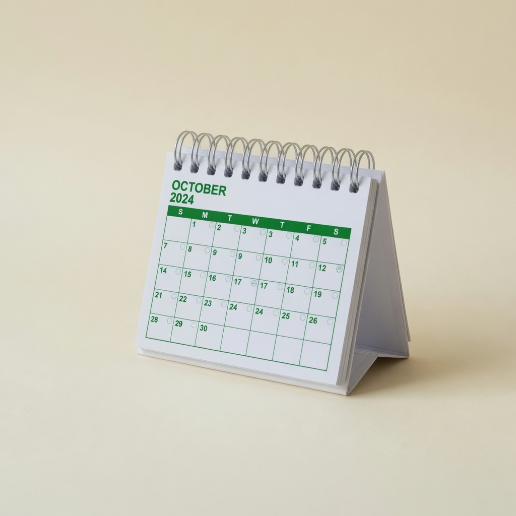 Calendário Personalizado (mesa ou parede) — ângulo — imagem ilustrativa